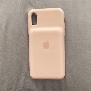 iPhone X charging case in pink